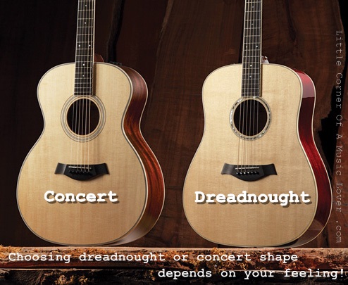 Dreadnought-acoustic-guitar-vs-concert-acoustic-guitar